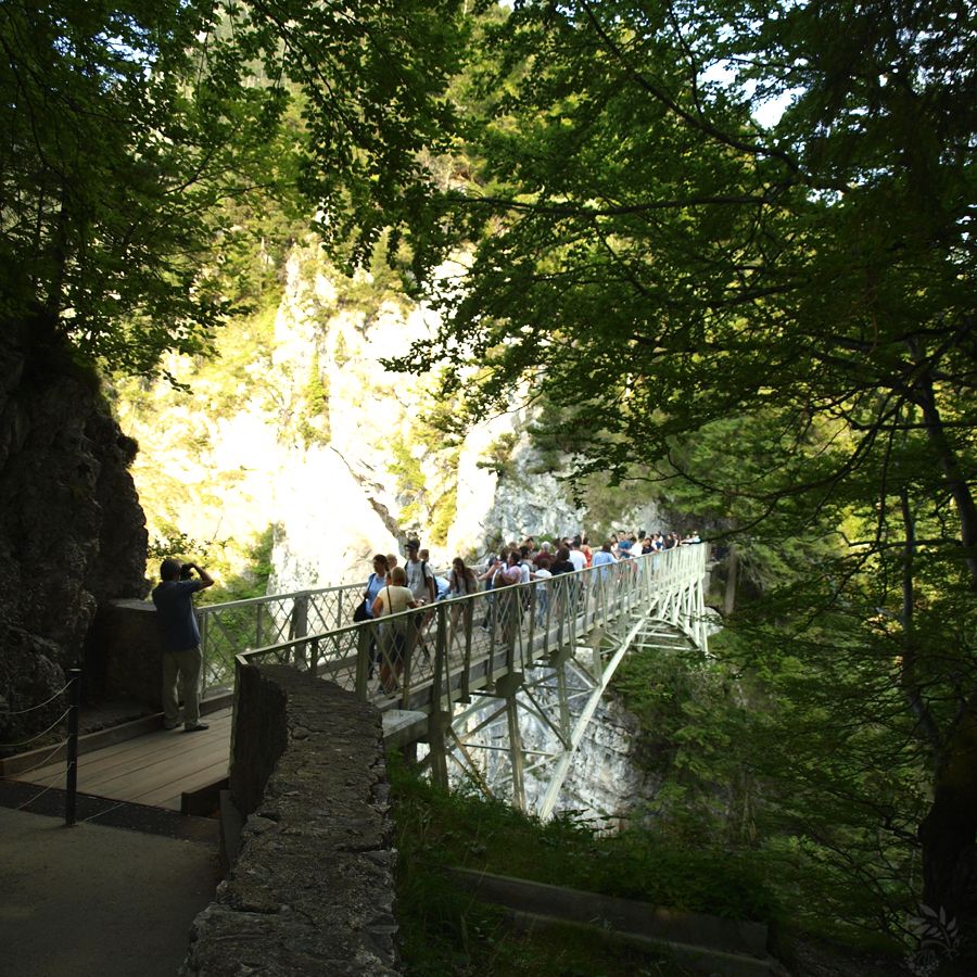 Celkem prázdný Marienbrucke v době zavíračky